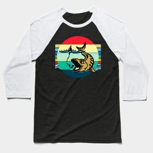 Fish grabbing a fishing lure Baseball T-Shirt